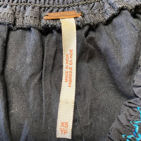 EUC Free People Womens Sunbeams A-line Dress SZ XS Black - Picture 4 of 5